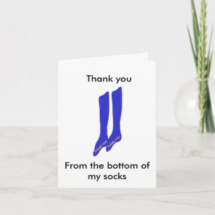 Thank You Socks Card