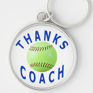 Thank You Softball Coach Greeting Cards & Gifts Key Ring