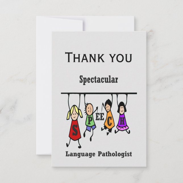 Thank You Spectacular Speech Language Pathologist (Front)