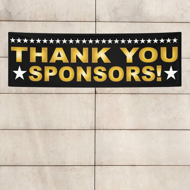 Thank You Sponsors Gold and Black Banner (Creator Uploaded)