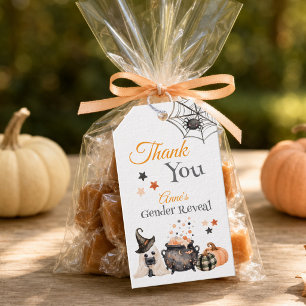 Thank You Spooky Sweet Halloween Gender Reveal Gift Tags