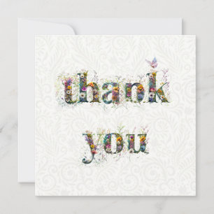 Thank You Sprays of Wildflowers Card