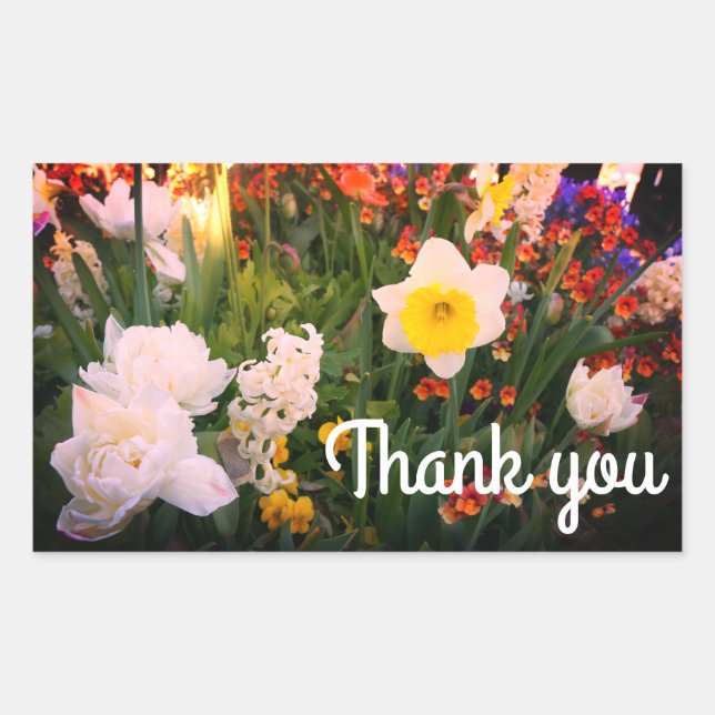 Thank You Spring Flowers #1-1 Stickers (Front)