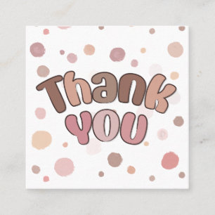 Thank you square business card