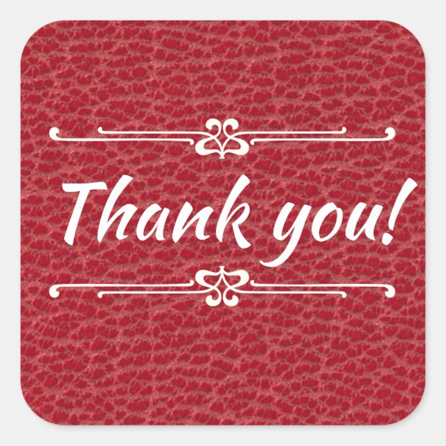 Thank you square sticker (Front)