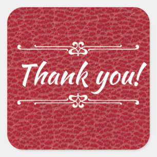Thank you square sticker