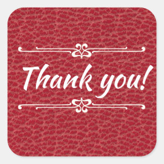 Thank you square sticker