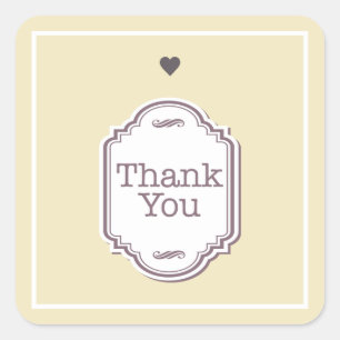 Thank You Square Sticker