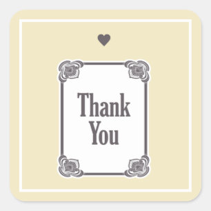 Thank You Square Sticker