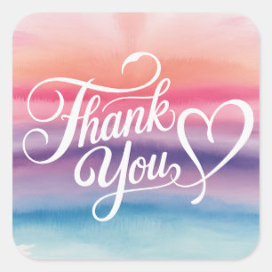 Thank You Square Sticker