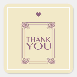 Thank You Square Sticker