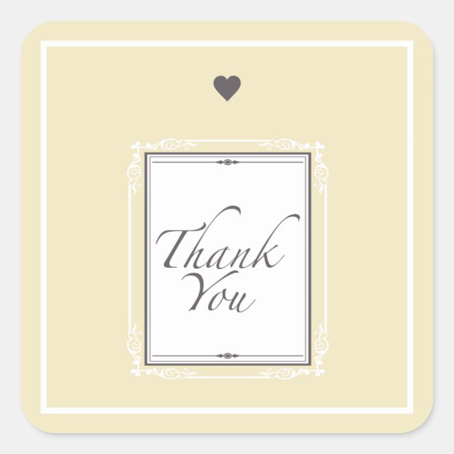 Thank You Square Sticker (Front)