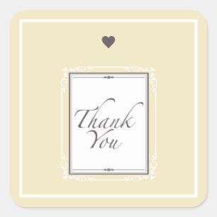 Thank You Square Sticker