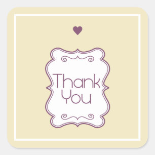 Thank You Square Sticker