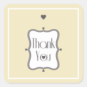Thank You Square Sticker