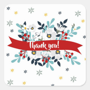 Thank You Square Sticker