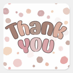 Thank you  square sticker