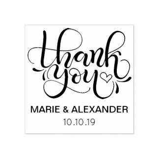 Thank you stamp - Wedding - Engagement party favou