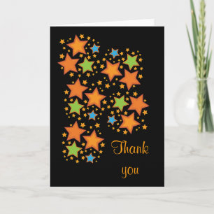 "Thank you" Star Design Thank You Card