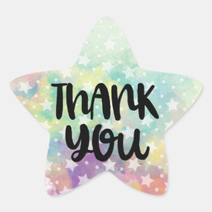 Thank you star stickers