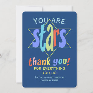 Thank You Stars Staff Group Company Card
