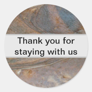 Thank You Staying House Rental Guest Appreciation Classic Round Sticker