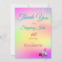 Thank You Stepping Into Elegant Glitter Colourful 
