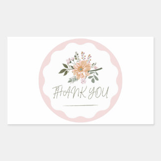 Thank you sticer  rectangular sticker