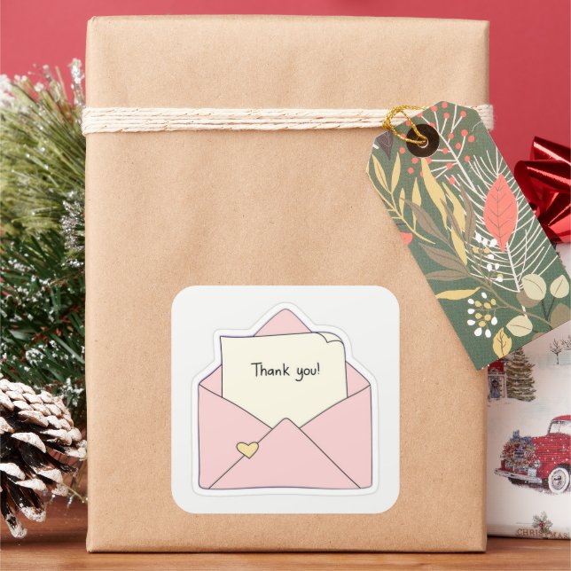 Thank You Sticker (Holiday)