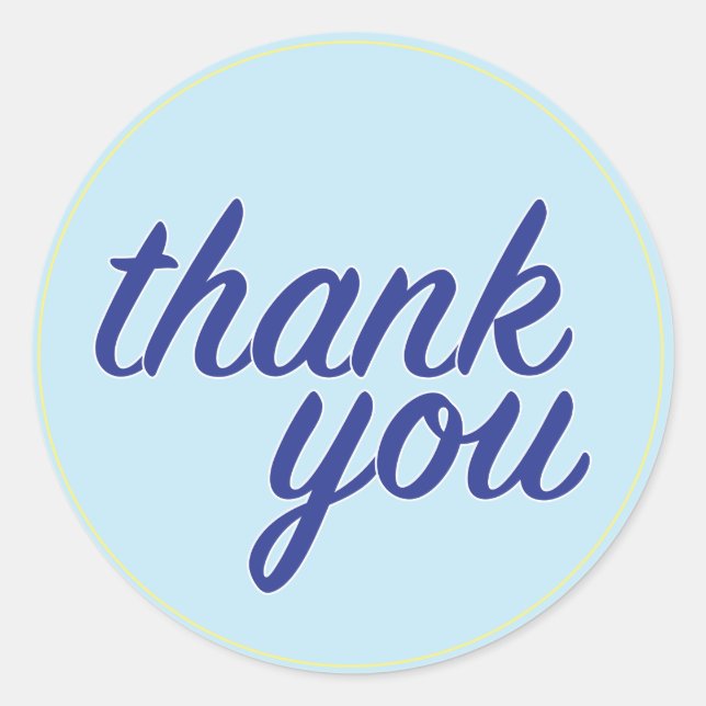 Thank You Sticker - Blue (Front)