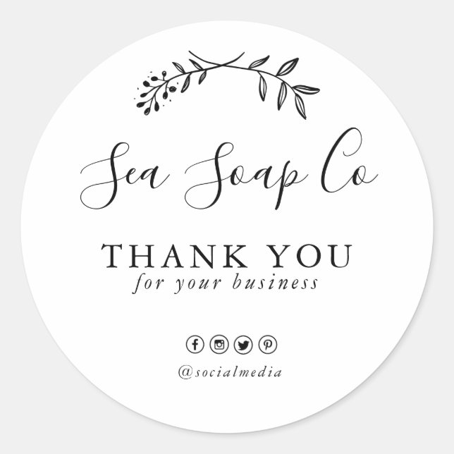 Thank You Sticker | Business (Front)