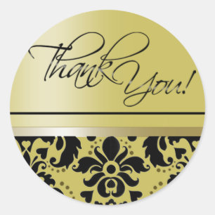 Thank You Sticker (Chaucer/golden black)