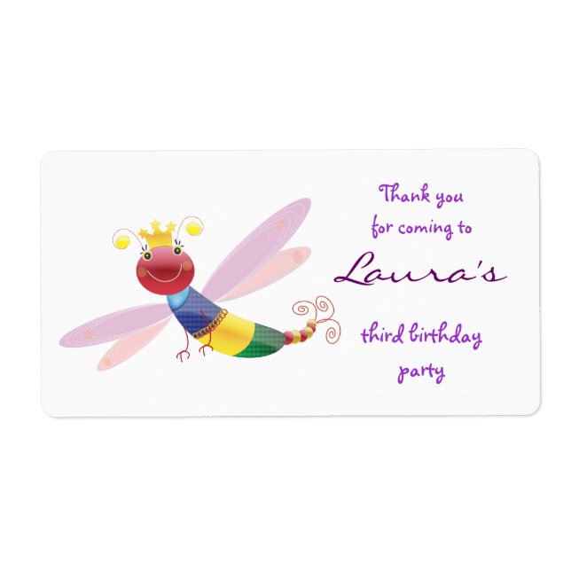Thank you sticker: Dragonfly (Front)