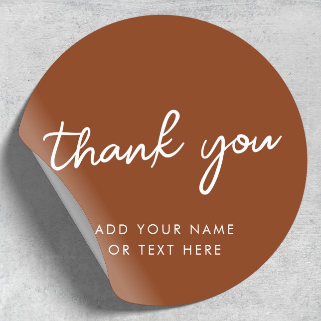 Thank you Sticker | Earthy Burnt Orange (Creator Uploaded)