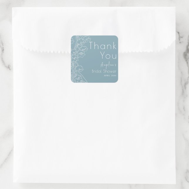 Thank You sticker for bride shower. (Bag)