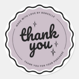 Thank You Sticker for Small Business Cute Aesthe