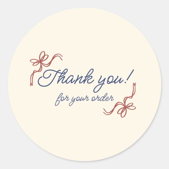 Thank You Sticker for Small Business Packaging (Front)