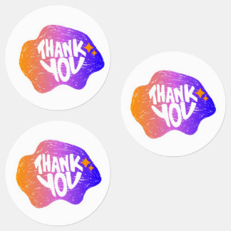 Thank You Sticker – Hand Lettering Gradient Style