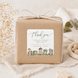 Thank You Sticker – It Takes a Village Baby Shower