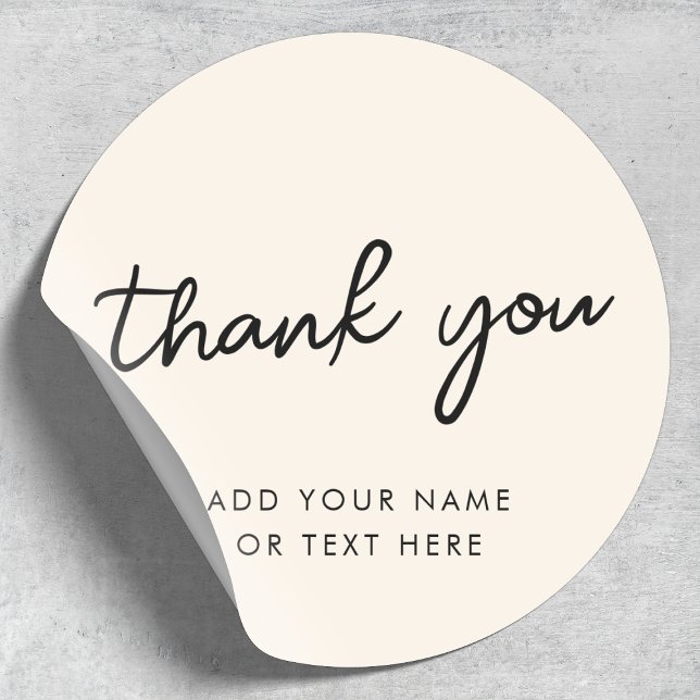 Thank you Sticker | Minimal Neutral Cream (Creator Uploaded)