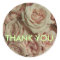 Thank you sticker rose pink rose background