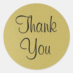 Thank You Sticker/Seal Classic Round Sticker