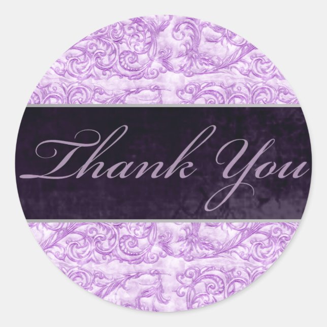 Thank You Sticker/Seal Classic Round Sticker (Front)
