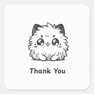 'Thank you sticker' Square Sticker