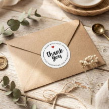 ' Thank you 'stickers
