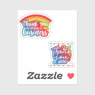 Thank you stickers for supporting small business