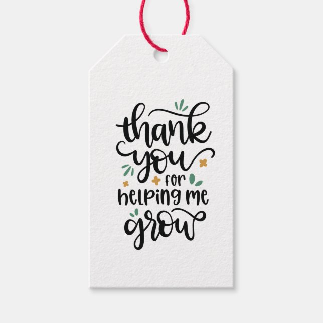Thank You Stickers | Helping Me Grow Labels (Front)