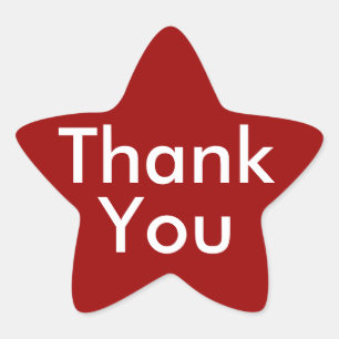 Thank You Stickers on Red Background