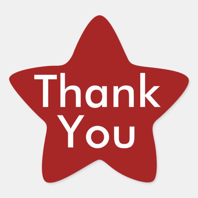 Thank You Stickers on Red Background (Front)