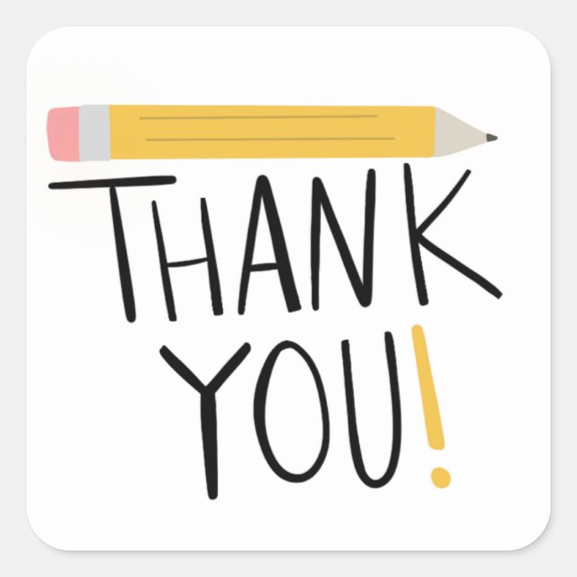 Thank you stickers pencil (Front)